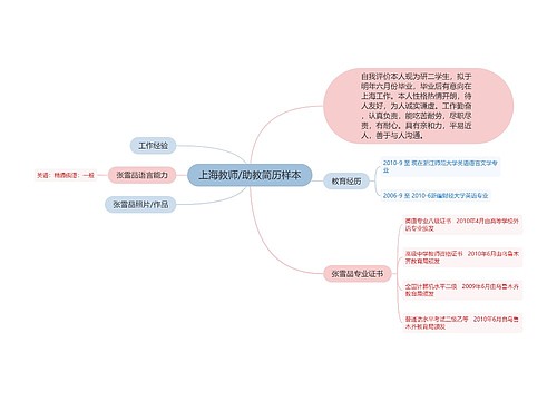 上海教师/助教简历样本