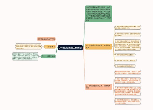 2018企业出纳工作计划