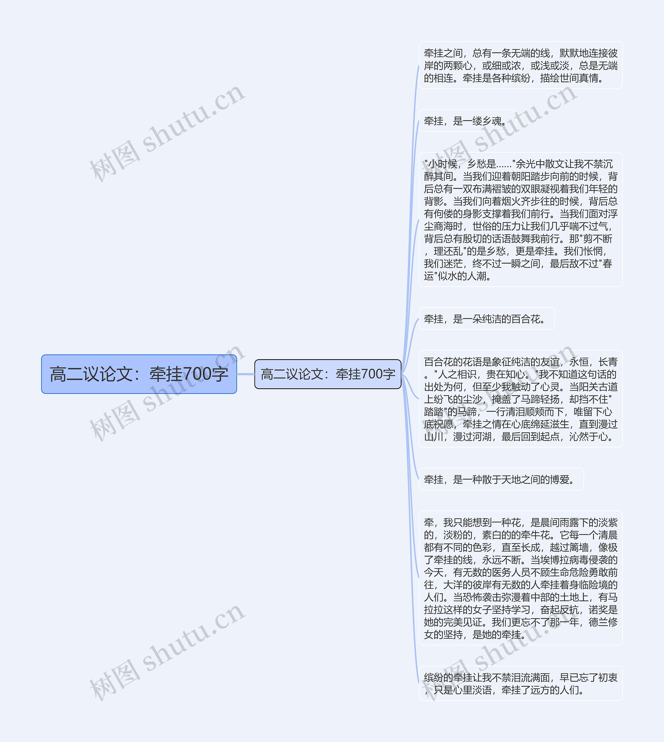 高二议论文：牵挂700字