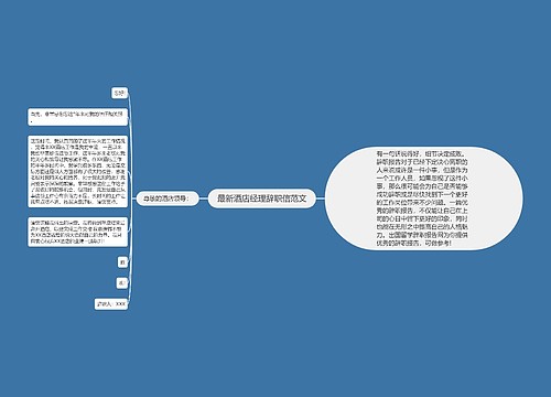 最新酒店经理辞职信范文