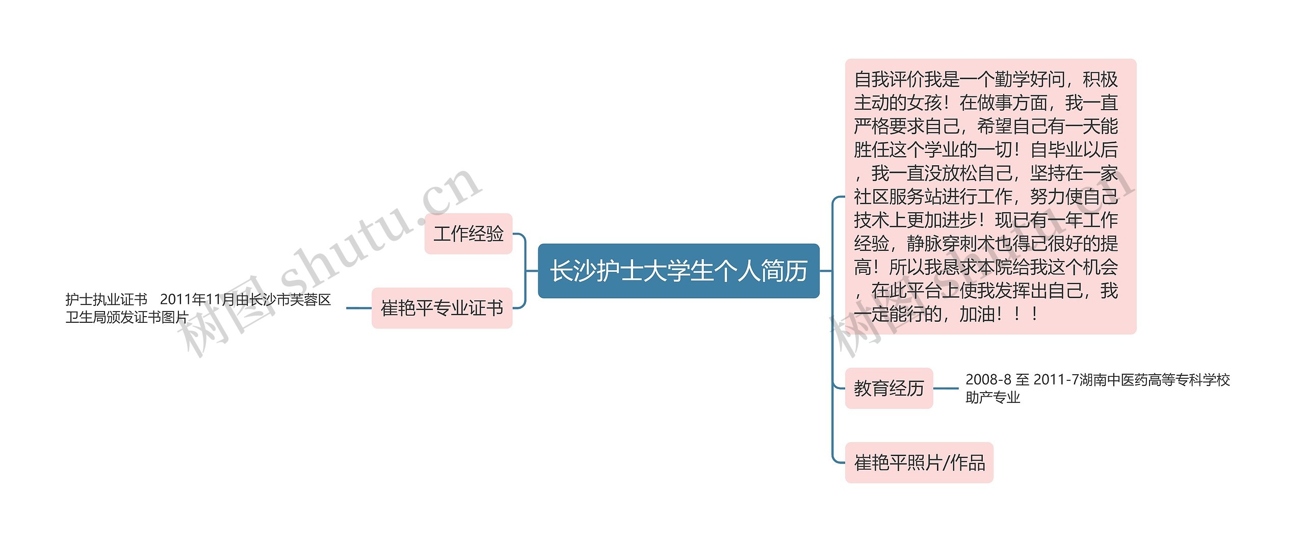 长沙护士大学生个人简历