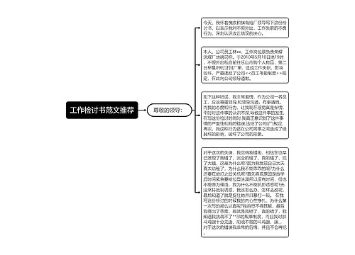 工作检讨书范文推荐