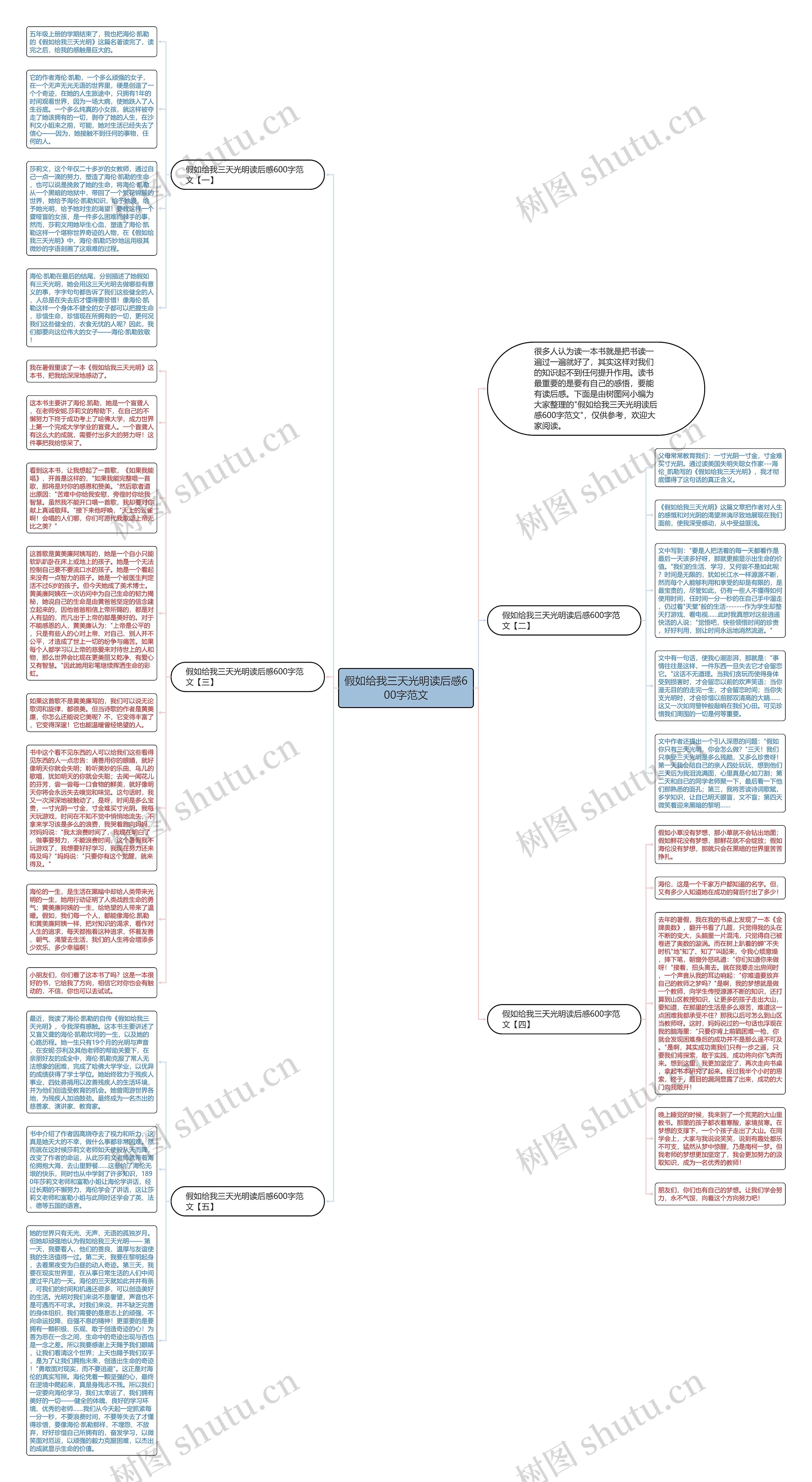 假如给我三天光明读后感600字范文思维导图