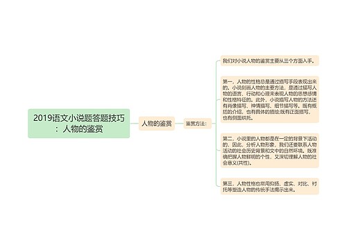 2019语文小说题答题技巧：人物的鉴赏