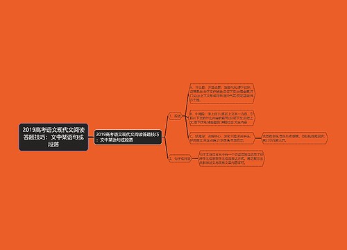 2019高考语文现代文阅读答题技巧：文中某语句或段落