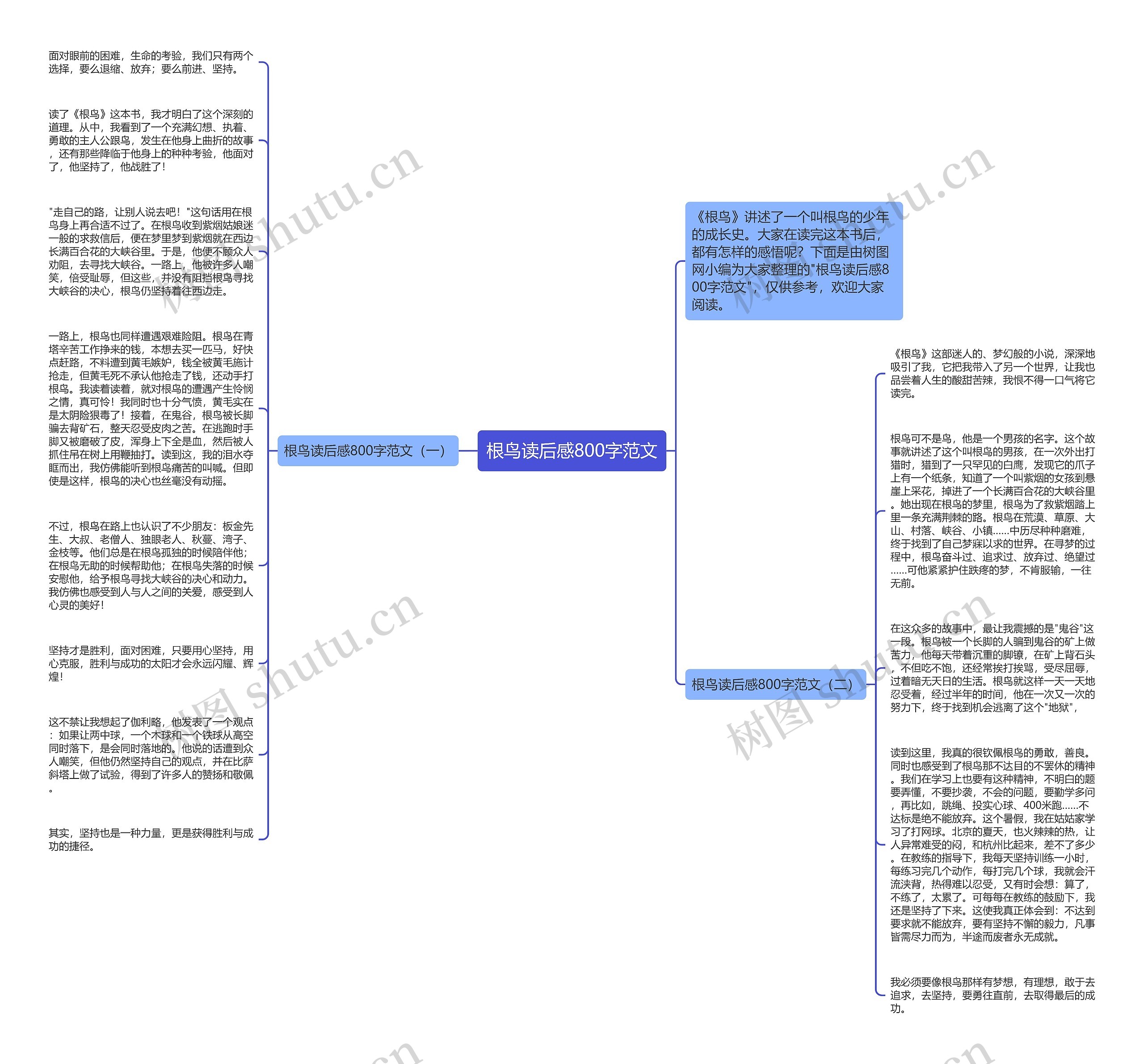 根鸟读后感800字范文思维导图高清图 根鸟读后感800字范文思维导图