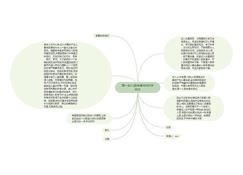 高一的入团申请书600字例文