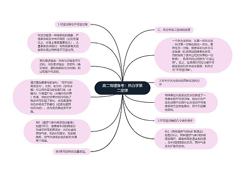 高二物理备考：热力学第二定律