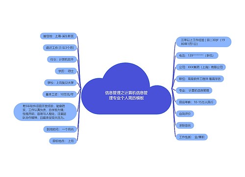 信息管理之计算机信息管理专业个人简历模板