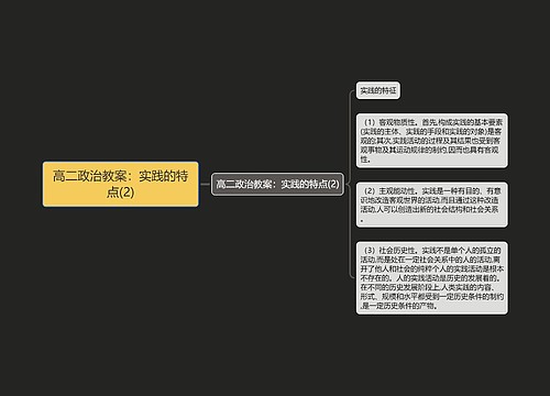 高二政治教案：实践的特点(2)