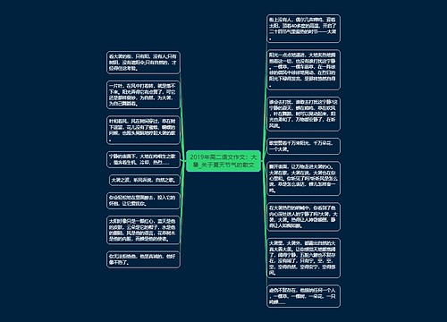 2019年高二语文作文：大暑_关于夏天节气的散文