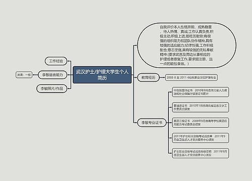 武汉护士/护理大学生个人简历