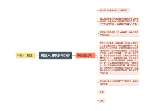 初三入团申请书范例