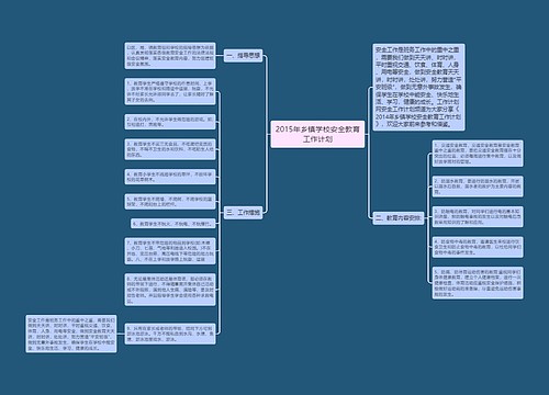 2015年乡镇学校安全教育工作计划