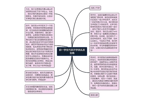 初一学生代表开学典礼发言稿