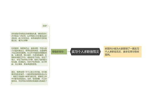 实习个人求职信范文