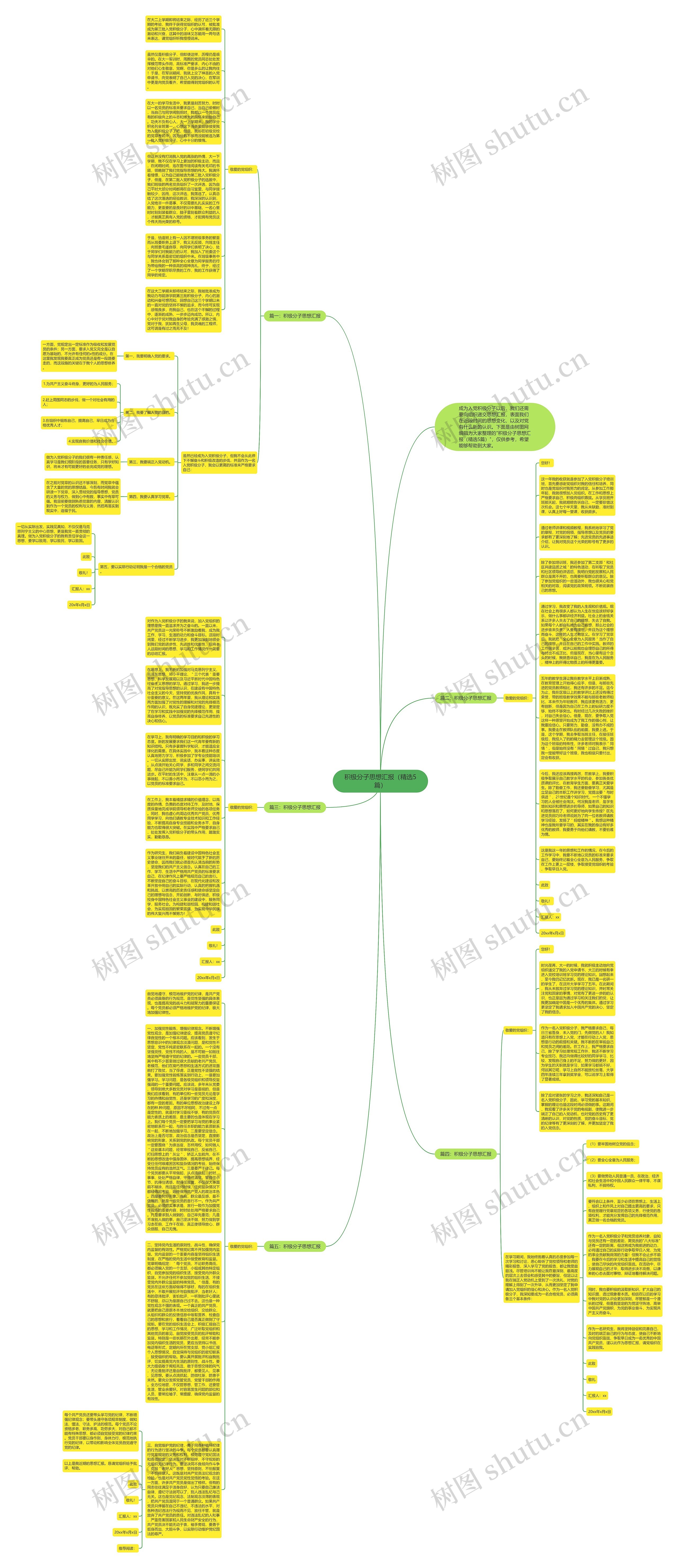 积极分子思想汇报（精选5篇）思维导图