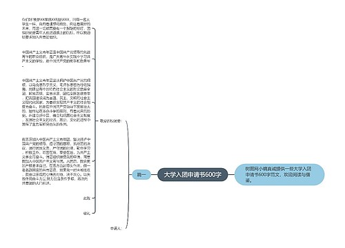 大学入团申请书600字