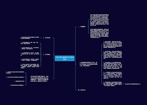 1月大学生顶岗实习工作计划书