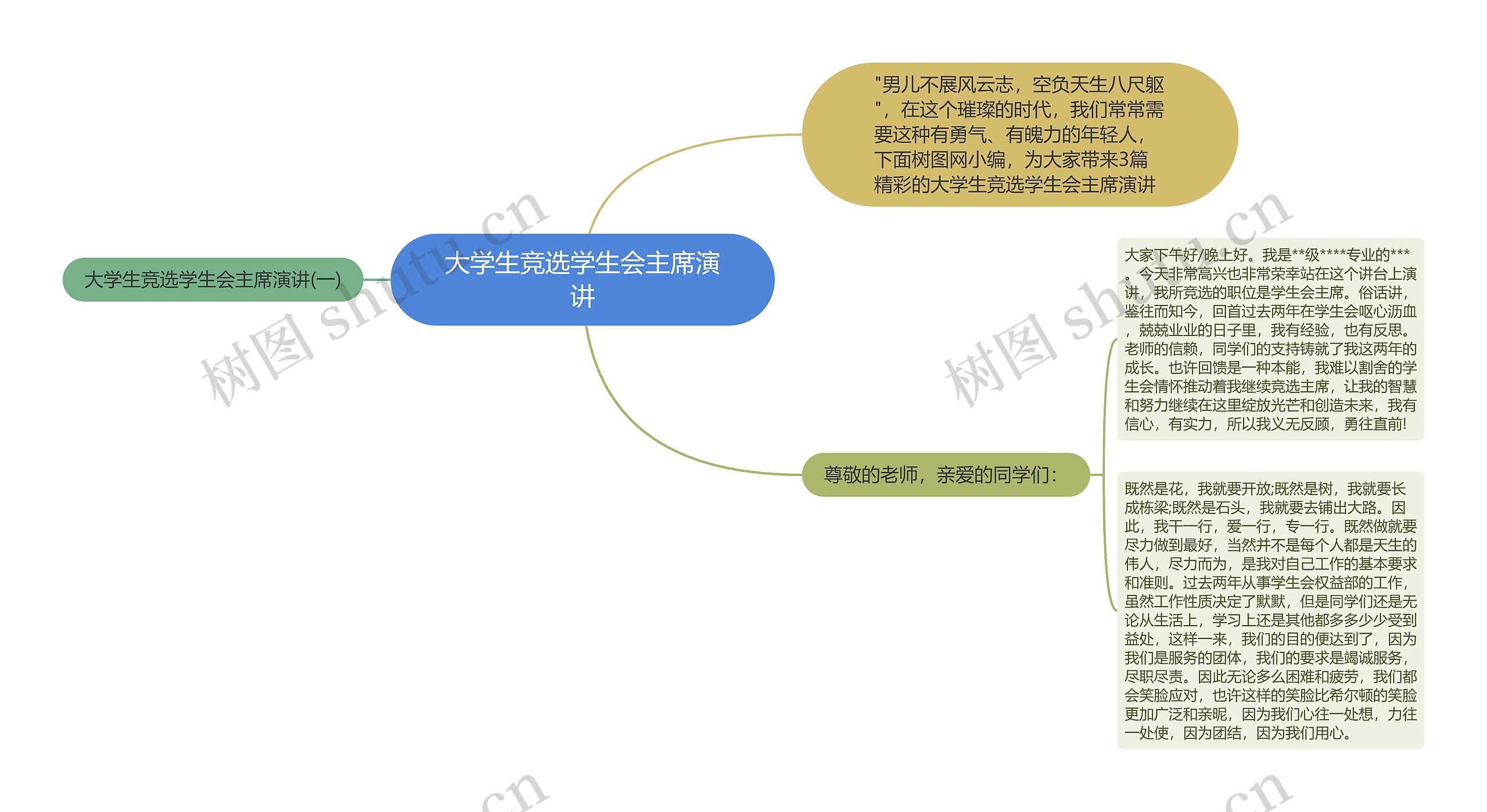 大学生竞选学生会主席演讲