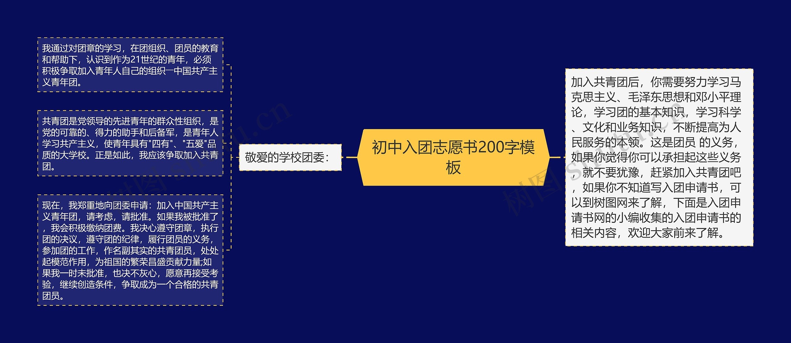 初中入团志愿书200字模板