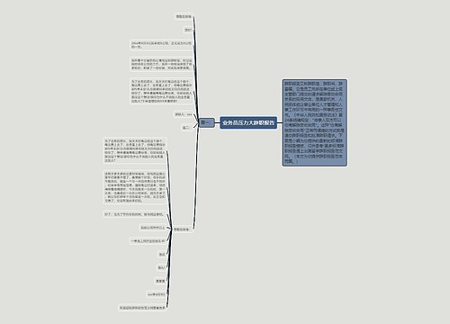 业务员压力大辞职报告