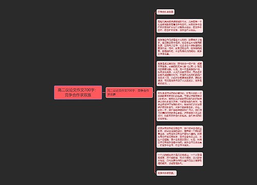 高二议论文作文700字：竞争合作求双赢