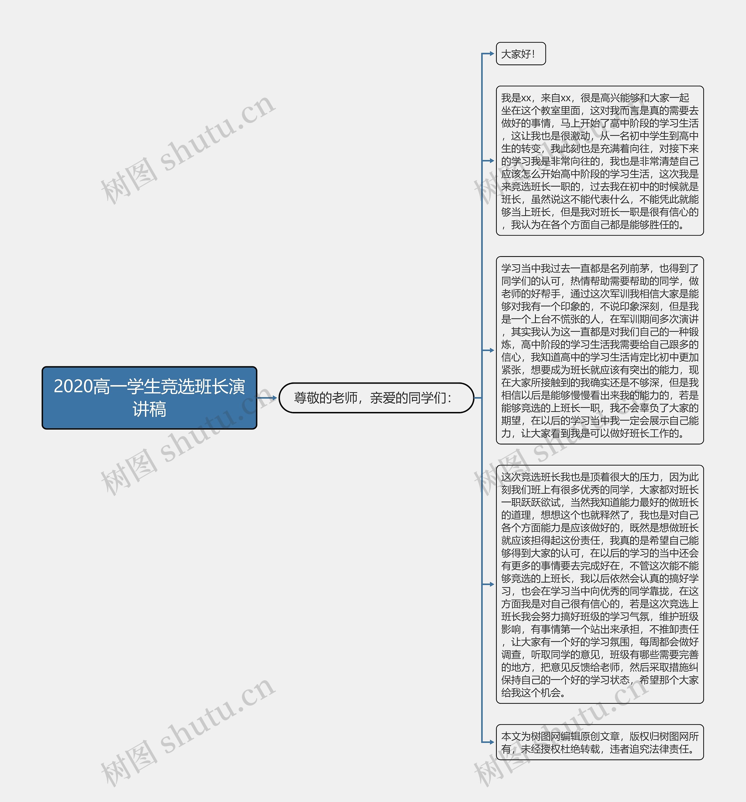 2020高一学生竞选班长演讲稿