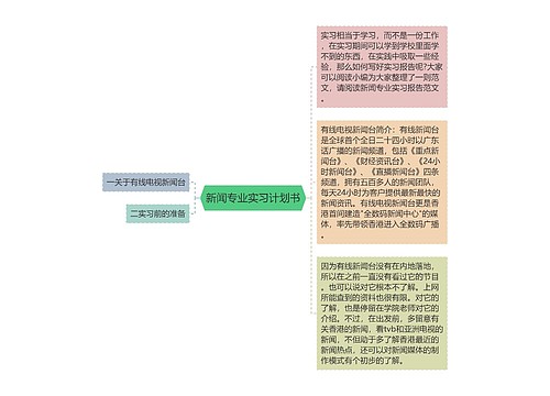 新闻专业实习计划书