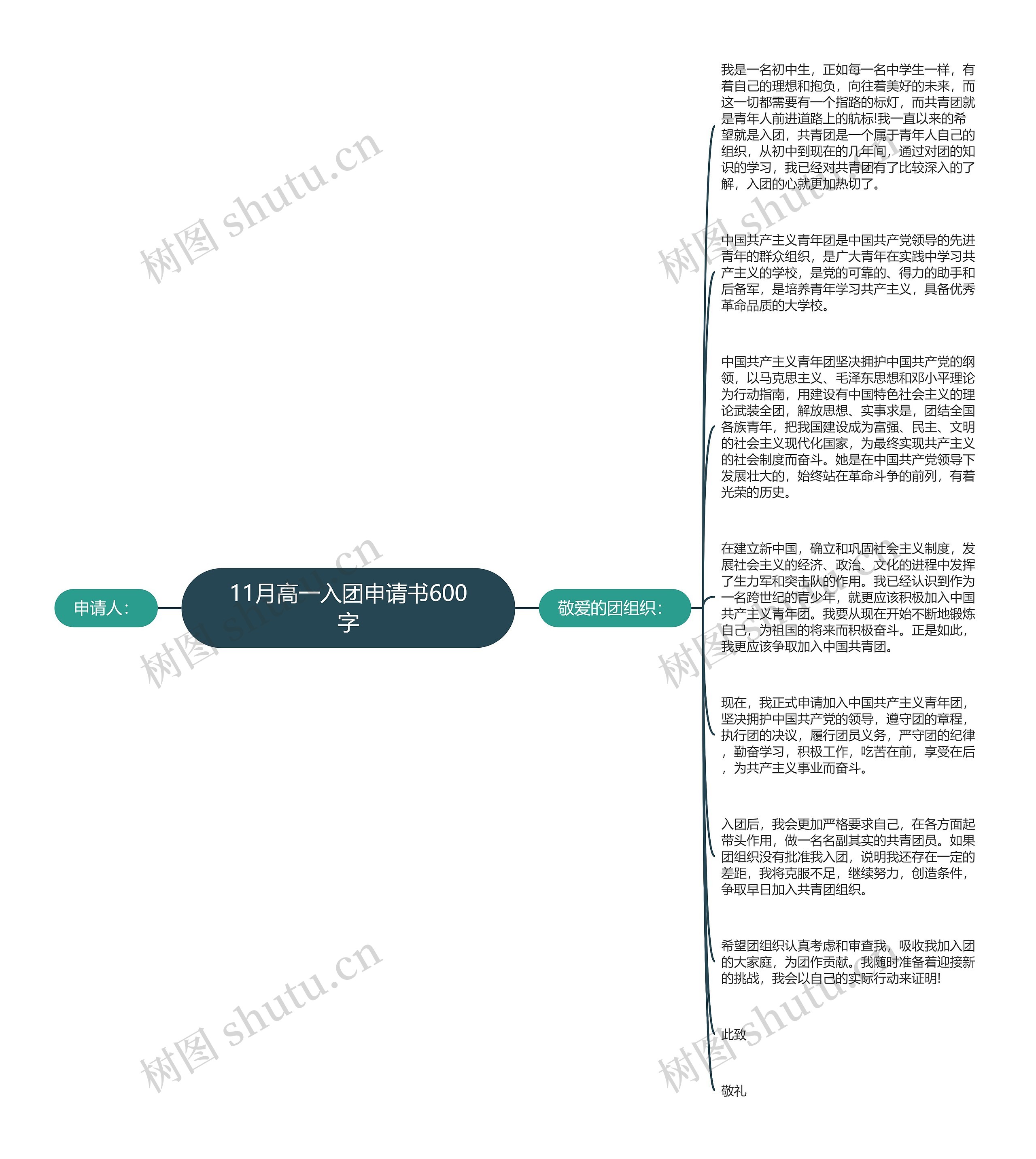 11月高一入团申请书600字