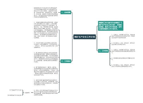 煤矿生产安全工作计划