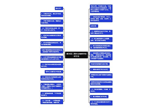 解决高二理科生物难学的好方法