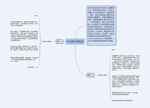 车间员工辞职信