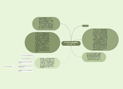 2017高考语文阅读理解训练：心系一处