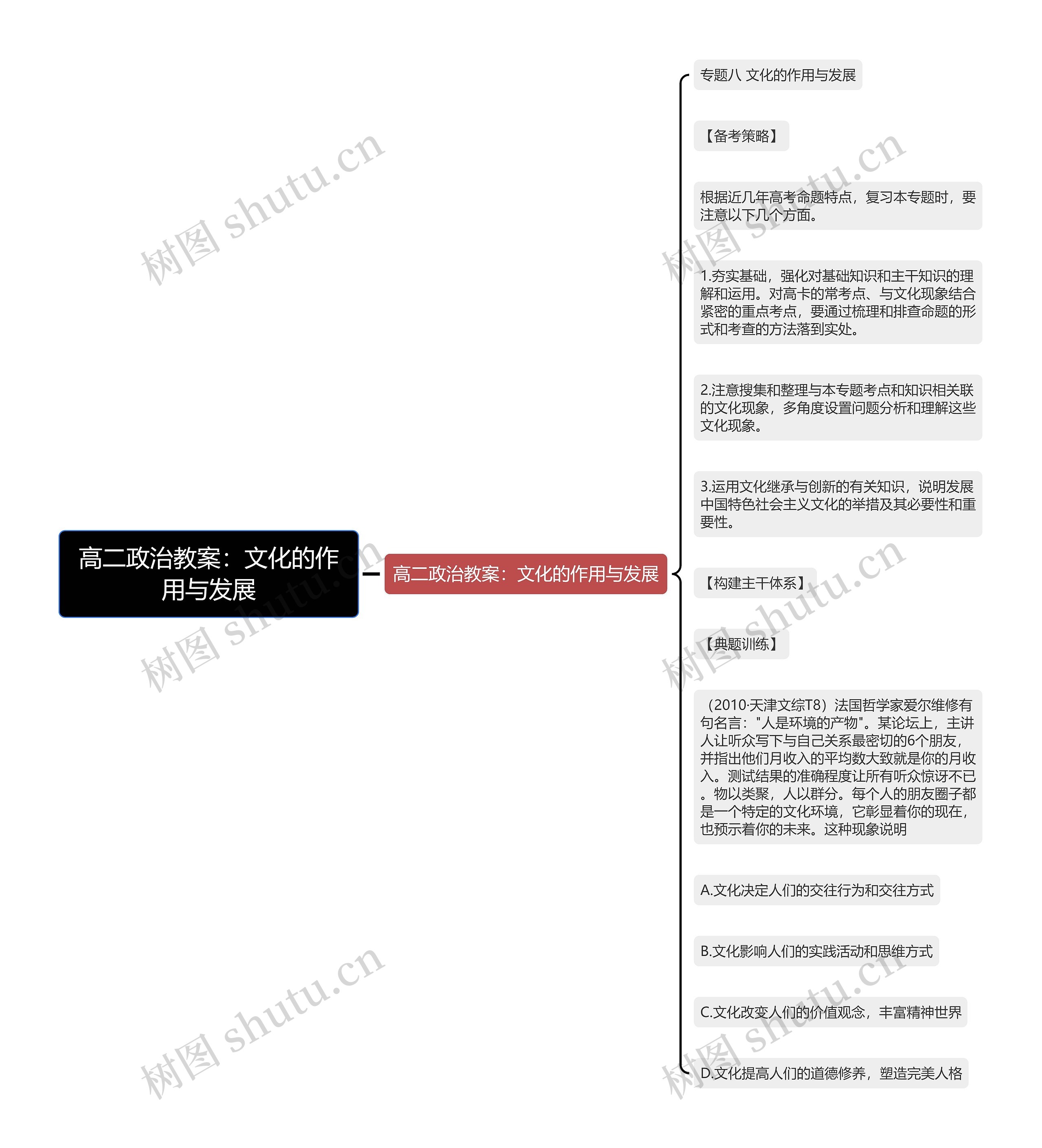 高二政治教案：文化的作用与发展