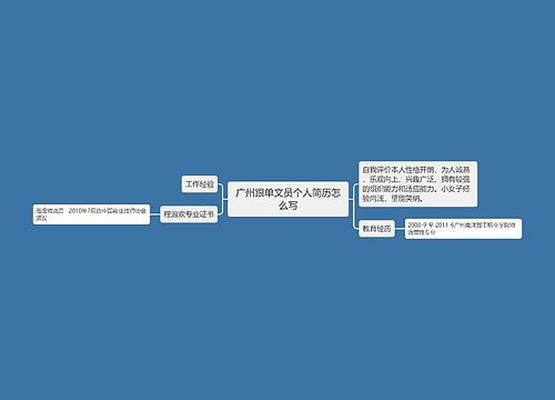 广州跟单文员个人简历怎么写