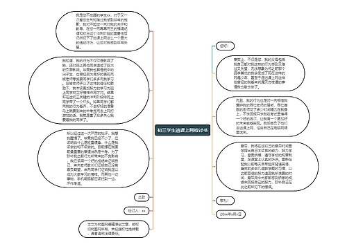 初三学生逃课上网检讨书