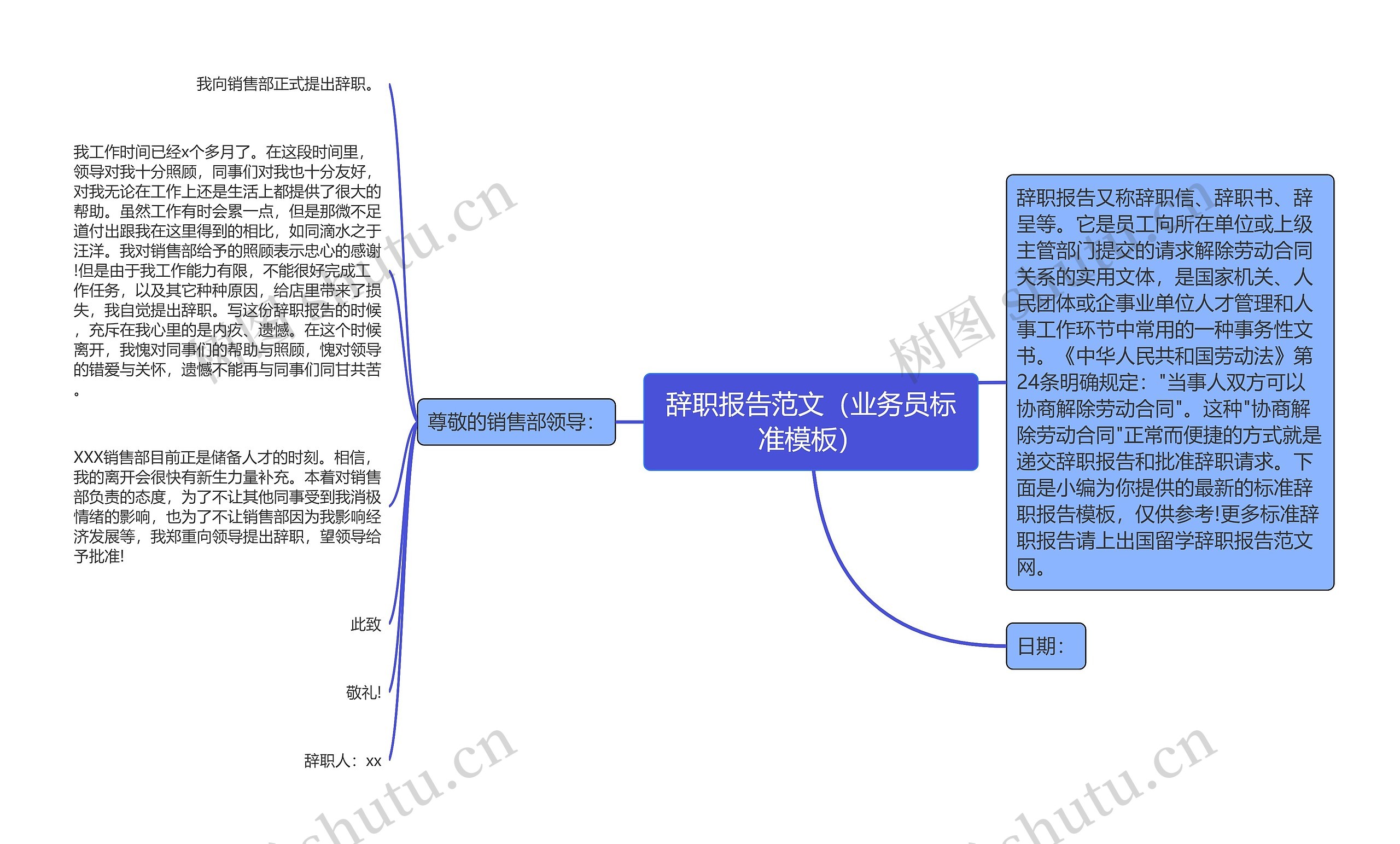 辞职报告范文（业务员标准模板）