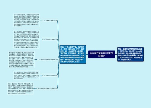 五大良方帮助高二同们学好数学