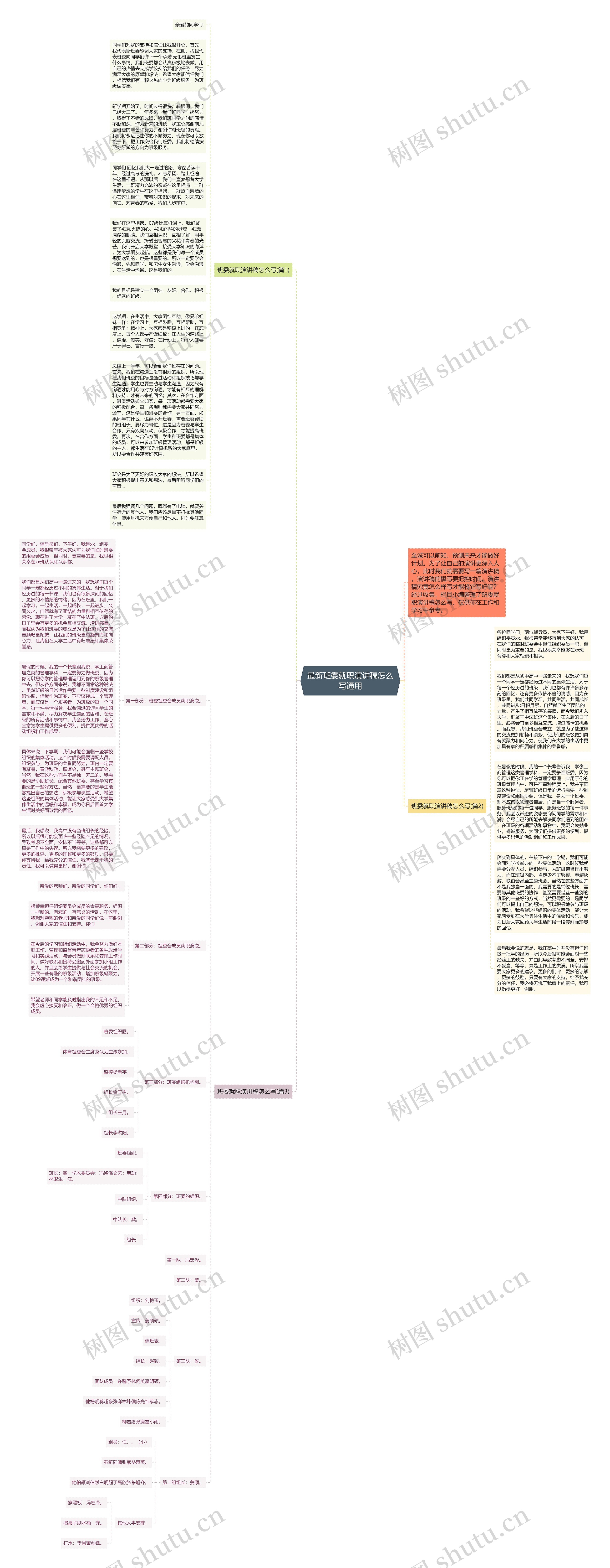 最新班委就职演讲稿怎么写通用思维导图