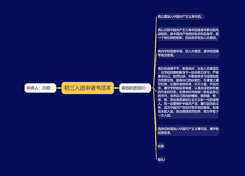 初三入团申请书范本