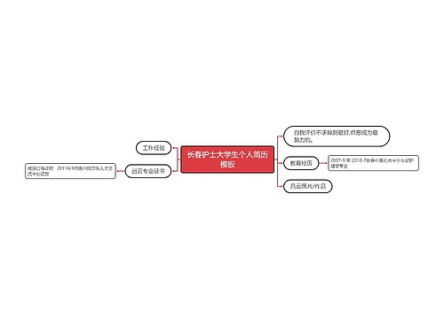 长春护士大学生个人简历模板