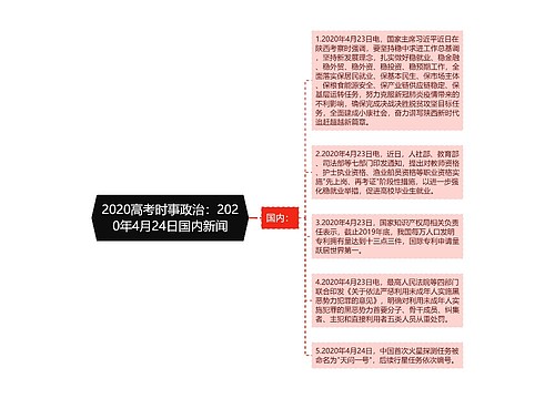 2020高考时事政治：2020年4月24日国内新闻