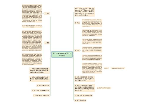 高二生制定数学学习计划的必要性思维导图