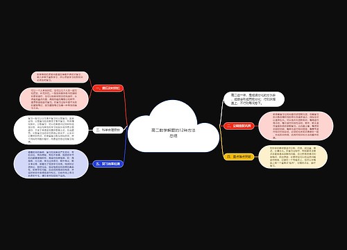 高二数学解题的12种方法总结 高二数学解题的12种方法总结