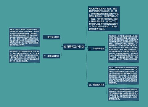 实习幼师工作计划