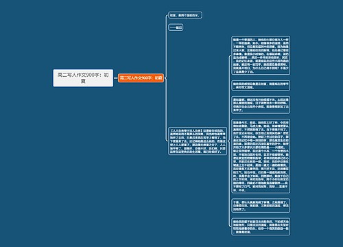 高二写人作文900字：初夏