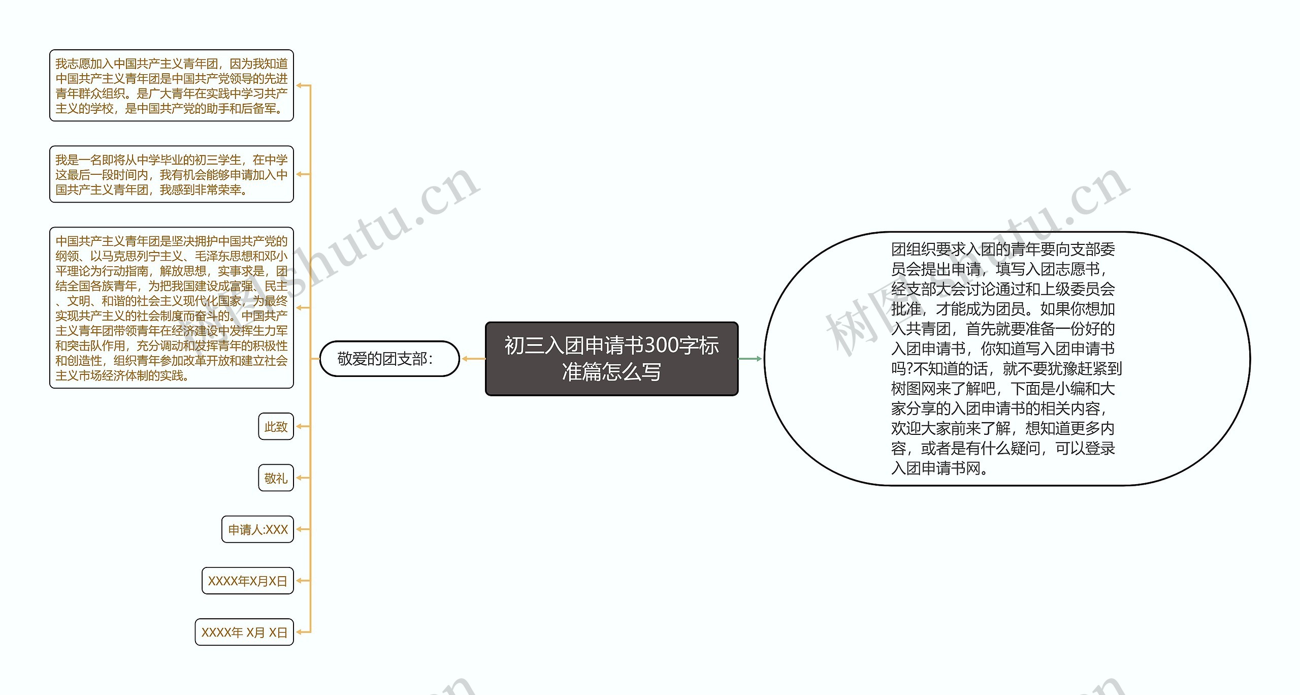 初三入团申请书300字标准篇怎么写思维导图