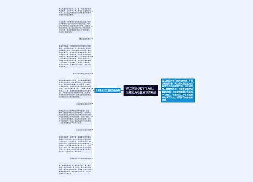 高二英语(理)学习方法：注重能力培养及习惯养成