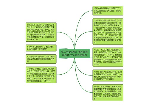 高二历史总结：第四章垄断资本主义的形成概述